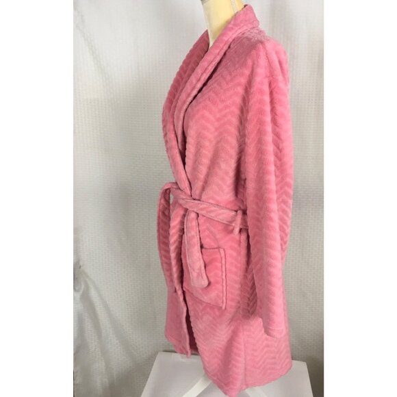 Hotel Spa Collections Robe Women One Size Pink Long Sleeves Front Pockets - Picture 5 of 15